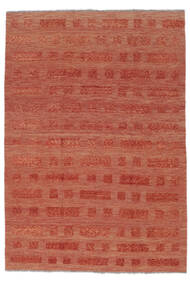  キリム Nimbaft 絨毯 208X298 モダン 手織り 深紅色の/濃い茶色 (ウール, アフガニスタン)