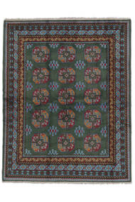  アフガン Fine 絨毯 170X210 オリエンタル 手織り 黒/紺色の (ウール, )