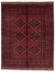  Kunduz 絨毯 152X180 オリエンタル 手織り 黒/深紅色の (ウール, アフガニスタン)