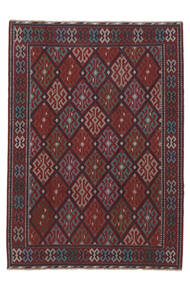  キリム ゴルバリヤスタ 絨毯 202X284 オリエンタル 手織り 黒/深紅色の (ウール, )