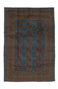 194X290 絨毯 オリエンタル アフガン Fine 黒/茶 (ウール, アフガニスタン)