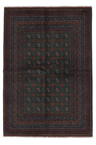  アフガン Fine 絨毯 160X229 オリエンタル 手織り 黒 (ウール, )