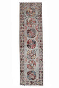  Shabargan 絨毯 83X297 オリエンタル 手織り 廊下 カーペット 濃いグレー/深紅色の (ウール, )