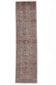  カザック Ariana 絨毯 79X322 オリエンタル 手織り 廊下 カーペット 濃い茶色 (ウール, アフガニスタン)