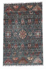  Shabargan 絨毯 115X180 オリエンタル 手織り 黒/ホワイト/クリーム色 (ウール, アフガニスタン)