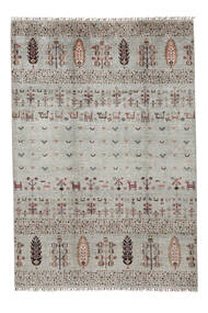  Shabargan 絨毯 205X297 オリエンタル 手織り 濃いグレー/ホワイト/クリーム色 (ウール, アフガニスタン)