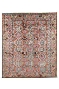  カザック Ariana 絨毯 252X294 オリエンタル 手織り 濃い茶色/ホワイト/クリーム色/深紅色の 大きな (ウール, アフガニスタン)