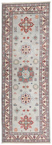 83X232 絨毯 カザック Fine 絨毯 オリエンタル 廊下 カーペット グレー/深紅色の (ウール, アフガニスタン)