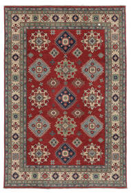 手織り カザック Fine 絨毯 200X300 ウール 絨毯 深紅色の/茶 絨毯 