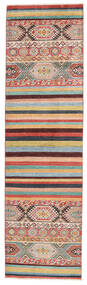  Shabargan 絨毯 80X284 オリエンタル 手織り 廊下 カーペット 茶/深紅色の (ウール, アフガニスタン)