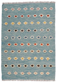  キリム Nimbaft 絨毯 108X151 モダン 手織り ターコイズ/紺色の (ウール, アフガニスタン)