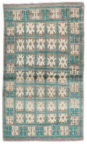  Moroccan Berber - Afghanistan 絨毯 86X145 モダン 手織り ターコイズ/濃い茶色 (ウール, アフガニスタン)