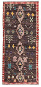  Moroccan Berber - Afghanistan 絨毯 80X183 モダン 手織り 廊下 カーペット 黒/深紅色の (ウール, アフガニスタン)