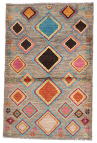  Moroccan Berber - Afghanistan 絨毯 92X140 モダン 手織り 茶/オレンジ (ウール, )