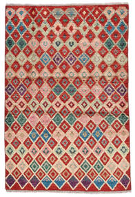  Moroccan Berber - Afghanistan 絨毯 91X138 モダン 手織り 深紅色の/茶 (ウール, アフガニスタン)