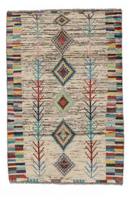  Moroccan Berber - Afghanistan 絨毯 114X169 モダン 手織り 濃いグレー/薄茶色/ホワイト/クリーム色 (ウール, アフガニスタン)