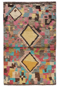  Moroccan Berber - Afghanistan 絨毯 88X146 モダン 手織り 茶/深紅色の (ウール, )