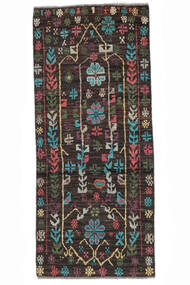  Moroccan Berber - Afghanistan 絨毯 80X185 モダン 手織り 廊下 カーペット 黒/ホワイト/クリーム色 (ウール, アフガニスタン)