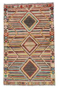  Moroccan Berber - Afghanistan 絨毯 87X139 モダン 手織り 茶/深紅色の (ウール, )