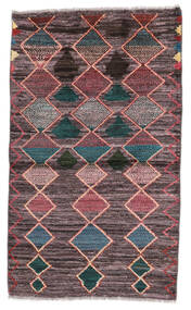  Moroccan Berber - Afghanistan 絨毯 84X139 モダン 手織り 深紅色の/黒 (ウール, )