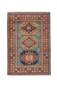 絨毯 オリエンタル カザック Fine 絨毯 120X175 茶/深紅色の (ウール, アフガニスタン)
