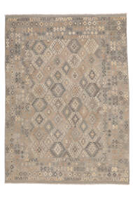  キリム アフガン オールド スタイル 絨毯 252X343 オリエンタル 手織り 茶/濃い茶色 大きな (ウール, アフガニスタン)