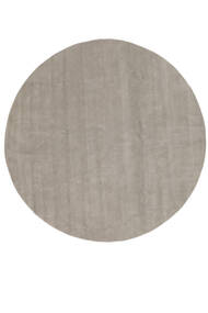  ハンドルーム - 訳あり商品 絨毯 Ø 300 モダン ラウンド ホワイト/クリーム色/濃いグレー 大きな (ウール, インド)