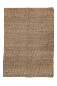  Siri Jute - 訳あり商品 絨毯 160X230 モダン 手織り 濃い茶色/ホワイト/クリーム色 ( インド)
