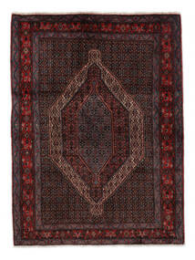  センネ Fine 絨毯 124X168 オリエンタル 手織り 黒/深紅色の (ウール, )
