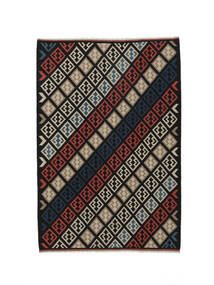  キリム ファーシュ 絨毯 205X303 オリエンタル 手織り ホワイト/クリーム色/黒 (ウール, ペルシャ/イラン)