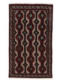  バルーチ 絨毯 98X167 オリエンタル 手織り 黒/ホワイト/クリーム色 (ウール, ペルシャ/イラン)