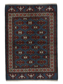 絨毯 ペルシャ トルクメン 絨毯 133X193 黒 (ウール, ペルシャ/イラン)