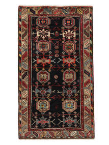  ハマダン 絨毯 111X193 オリエンタル 手織り 黒/ホワイト/クリーム色 (ウール, ペルシャ/イラン)