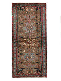  ハマダン 絨毯 99X215 オリエンタル 手織り ホワイト/クリーム色/濃い茶色 (ウール, ペルシャ/イラン)