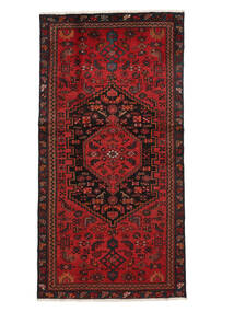  ハマダン 絨毯 98X193 オリエンタル 手織り ホワイト/クリーム色/黒 (ウール, ペルシャ/イラン)
