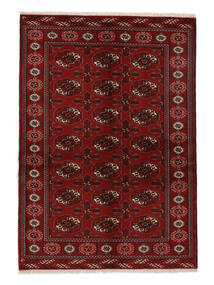  トルクメン 絨毯 138X196 オリエンタル 手織り 黒/ホワイト/クリーム色 (ウール, ペルシャ/イラン)