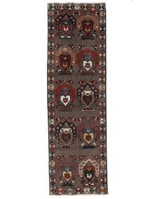  カシュガイ 絨毯 91X303 ペルシャ ウール 絨毯 黒/茶 小 絨毯 