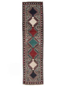 絨毯 カシュガイ 絨毯 80X321 廊下 カーペット 黒/深紅色の (ウール, ペルシャ/イラン)