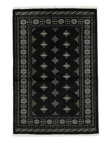  パキスタン ブハラ 3Ply 絨毯 139X207 オリエンタル 手織り 黒 (ウール, )