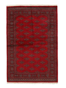  パキスタン ブハラ 3Ply 絨毯 139X208 オリエンタル 手織り 深紅色の/黒 (ウール, )