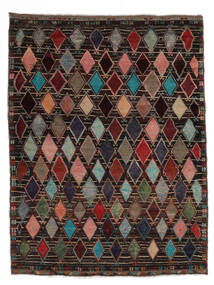  Moroccan Berber - Afghanistan 絨毯 162X209 モダン 手織り 黒/濃い茶色 (ウール, アフガニスタン)