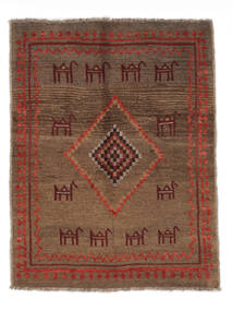  Moroccan Berber - Afghanistan 絨毯 95X123 モダン 手織り 濃い茶色/ホワイト/クリーム色 (ウール, アフガニスタン)