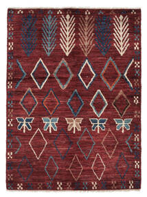  Moroccan Berber - Afghanistan 絨毯 128X173 モダン 手織り 深紅色の/黒 (ウール, )