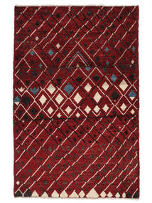  Moroccan Berber - Afghanistan 123X187 ウール 絨毯 深紅色の/黒 小 
