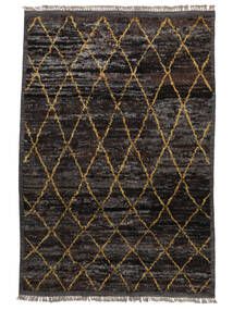 絨毯 Contemporary Design 絨毯 210X308 黒/茶 (ウール, アフガニスタン)