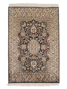  カシミール ピュア シルク 絨毯 64X96 オリエンタル 手織り ホワイト/クリーム色/茶 (絹, インド)