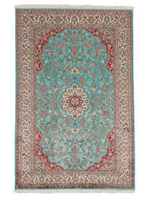  カシミール ピュア シルク 絨毯 126X195 オリエンタル 手織り 濃いグレー/濃い茶色 (絹, インド)