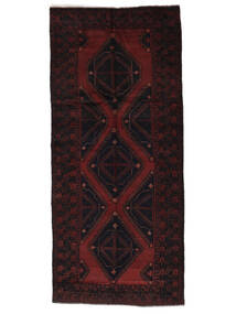  バルーチ 絨毯 166X374 オリエンタル 手織り 廊下 カーペット 黒 (ウール, )