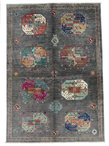  Shabargan 絨毯 147X210 オリエンタル 手織り 黒/濃いグレー (ウール, )