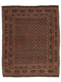  アフガン ヴィンテージ キリム 絨毯 250X312 オリエンタル 手織り 黒/濃い茶色 大きな (ウール, アフガニスタン)